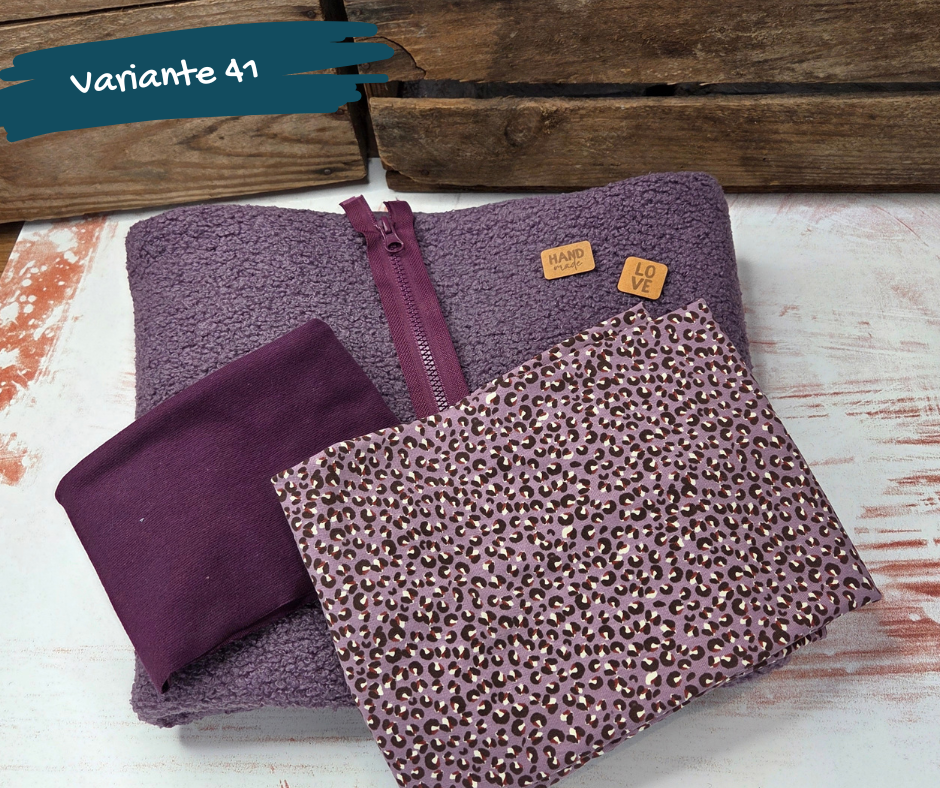 Nähpaket  "Lyblingsjacke" (Gr.86-134) mit Teddyfleece