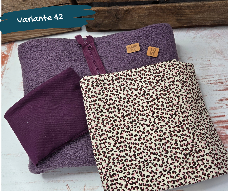 Nähpaket  "Lyblingsjacke" (Gr.86-134) mit Teddyfleece