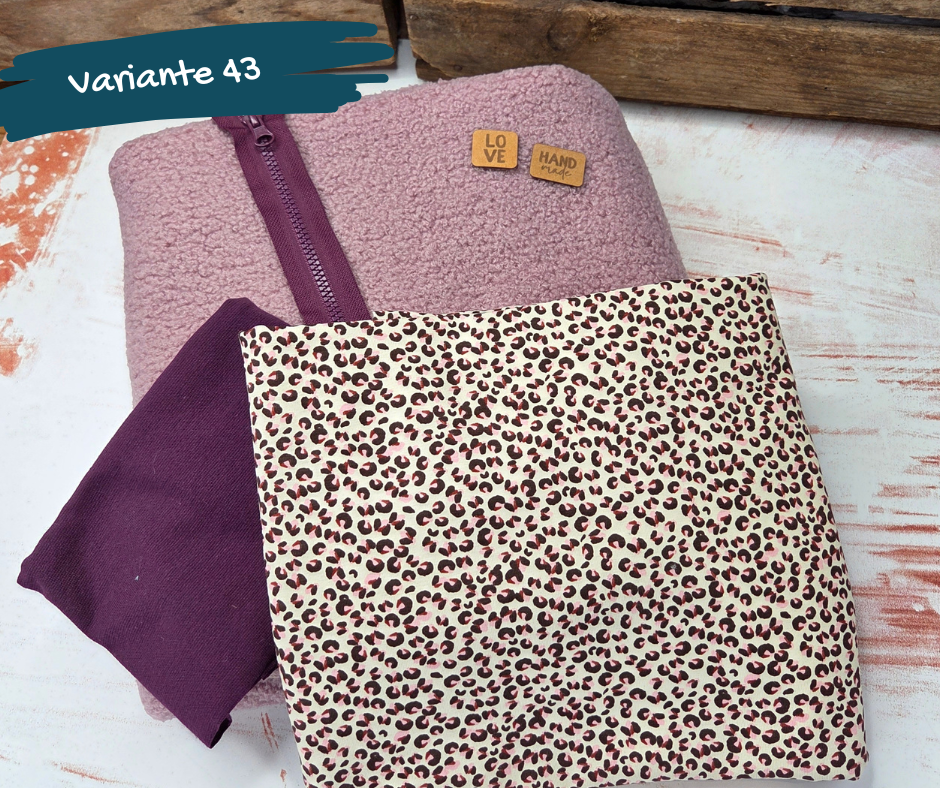 Nähpaket  "Lyblingsjacke" (Gr.86-134) mit Teddyfleece