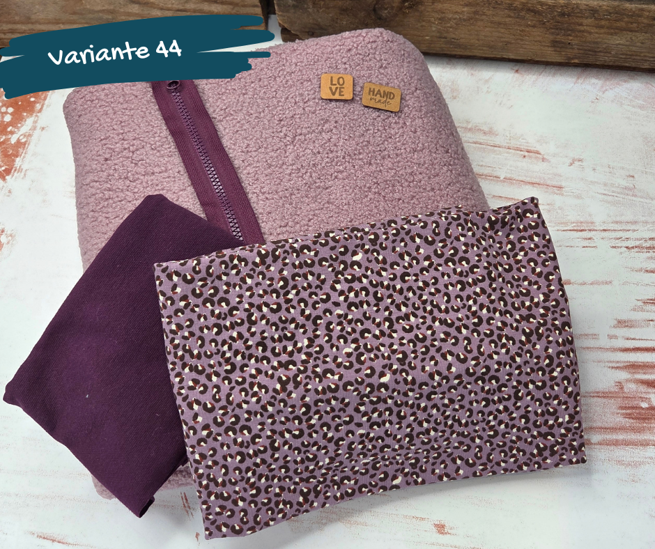 Nähpaket  "Lyblingsjacke" (Gr.86-134) mit Teddyfleece