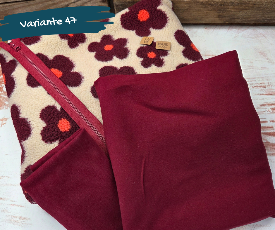Nähpaket  "Lyblingsjacke" (Gr.86-134) mit Teddyfleece