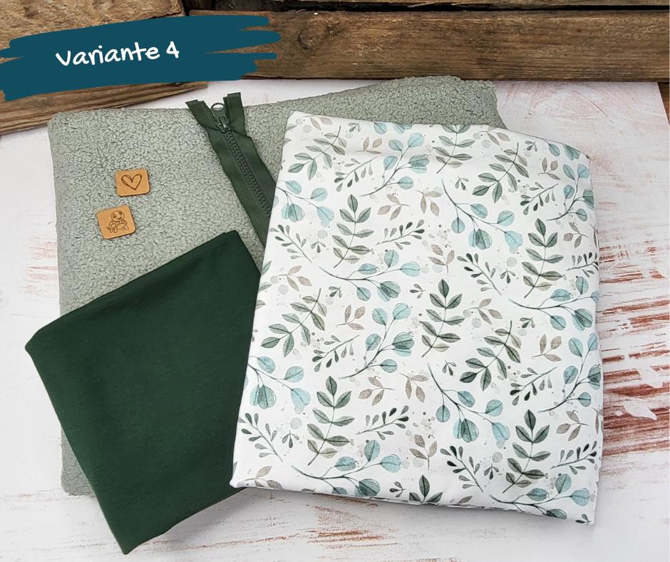 Nähpaket  "Lyblingsweste" (Gr.80-140) mit Teddyfleece
