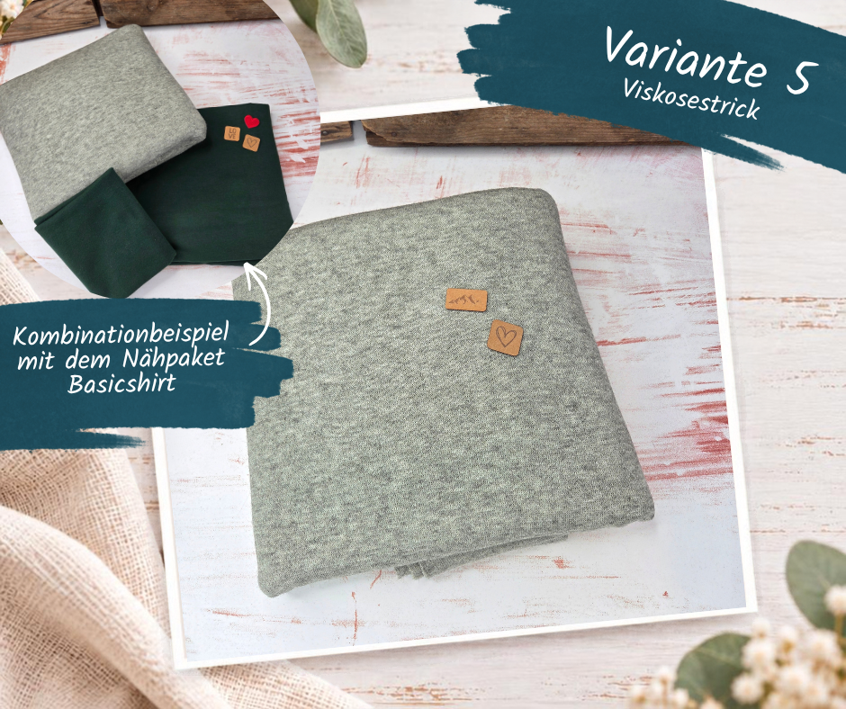 Nähpaket  "Stickjacke Minna" Kinder (92-164