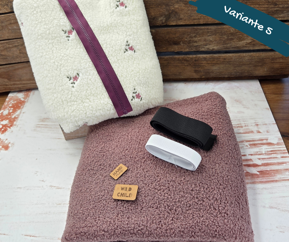 Nähpaket  "Troja" (Gr.80-146) mit Teddyfleece