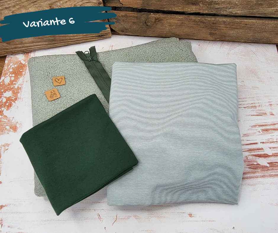 Nähpaket  "Lyblingsweste" (Gr.80-140) mit Teddyfleece