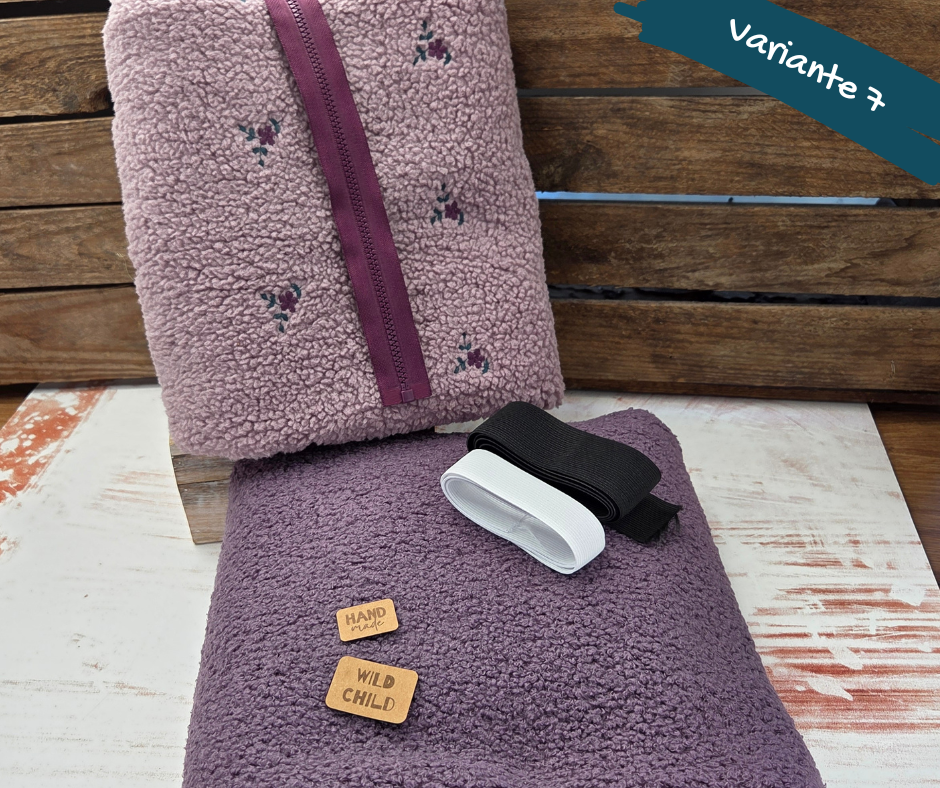Nähpaket  "Troja" (Gr.80-146) mit Teddyfleece