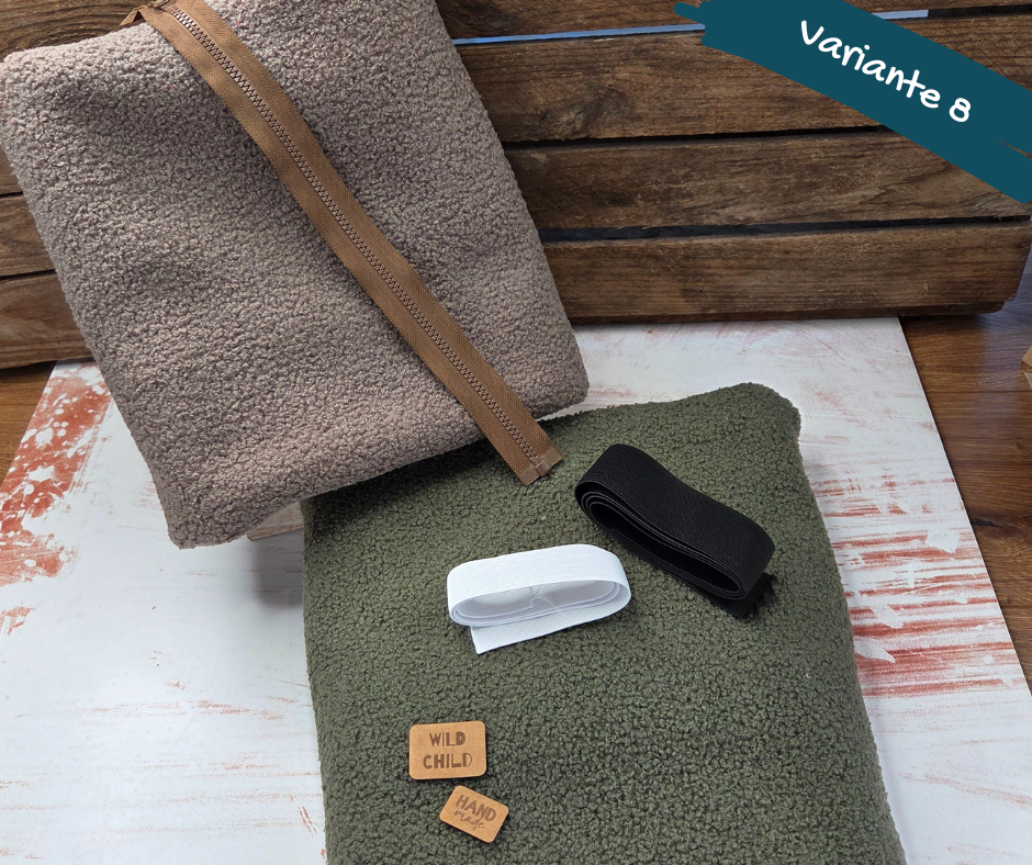 Nähpaket  "Troja" (Gr.80-146) mit Teddyfleece