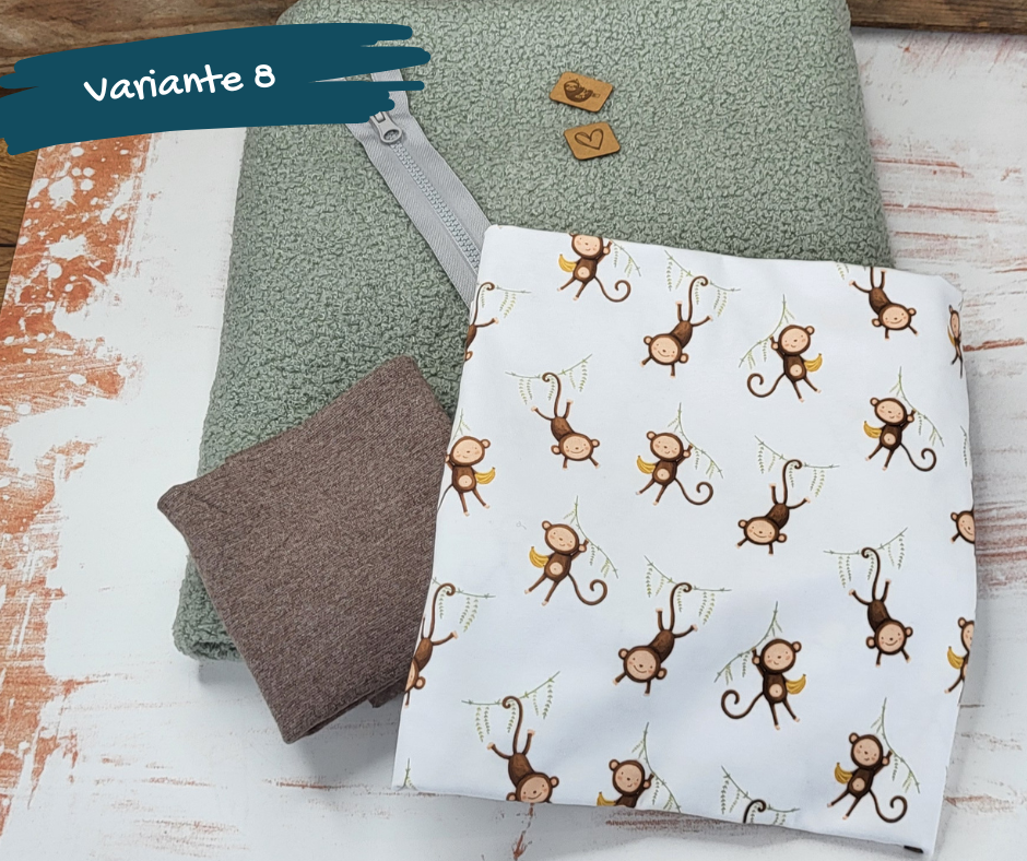 Nähpaket  "Lyblingsjacke" (Gr.86-134) mit Teddyfleece