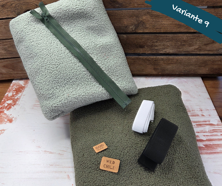 Nähpaket  "Troja" (Gr.80-146) mit Teddyfleece