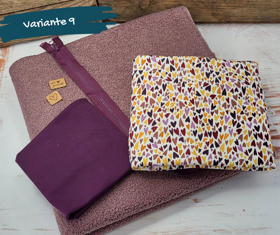 Nähpaket  "Lyblingsweste" (Gr.80-140) mit Teddyfleece