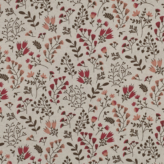beschichteter Canvas "Blumen" Leinenoptik