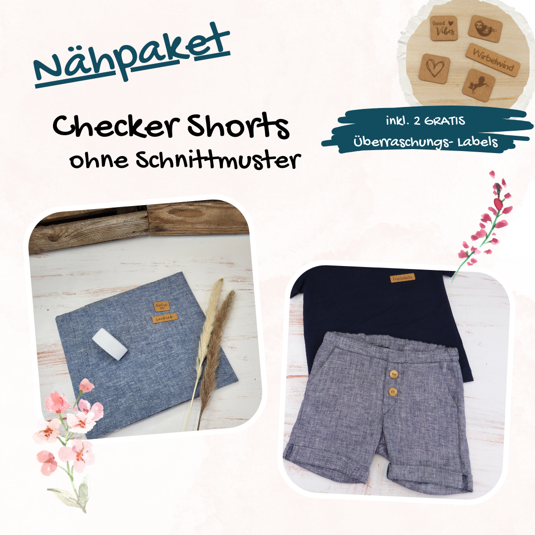 Nähpaket - Checker Shorts