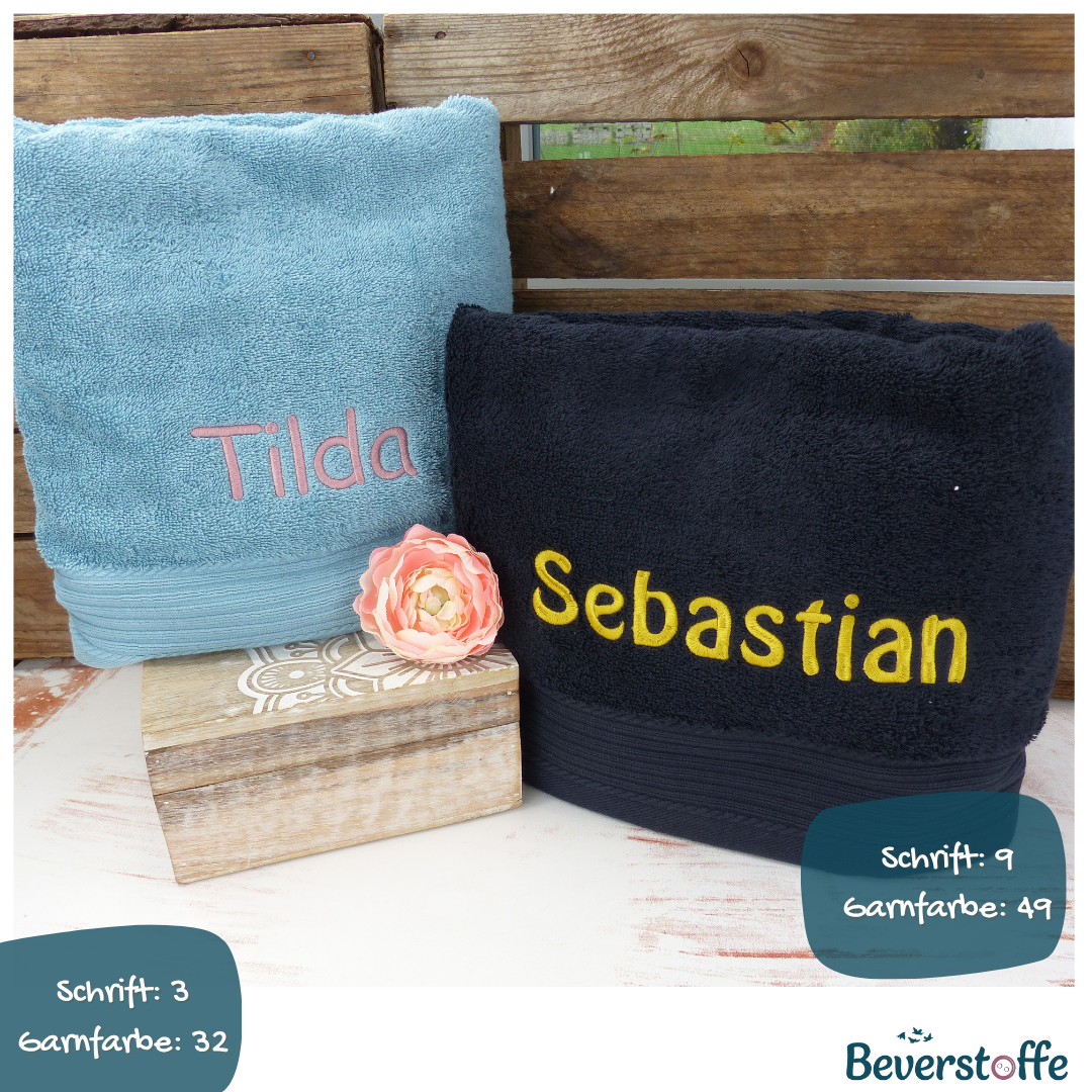 Duschtuch mit Wunschnamen (70x140cm)