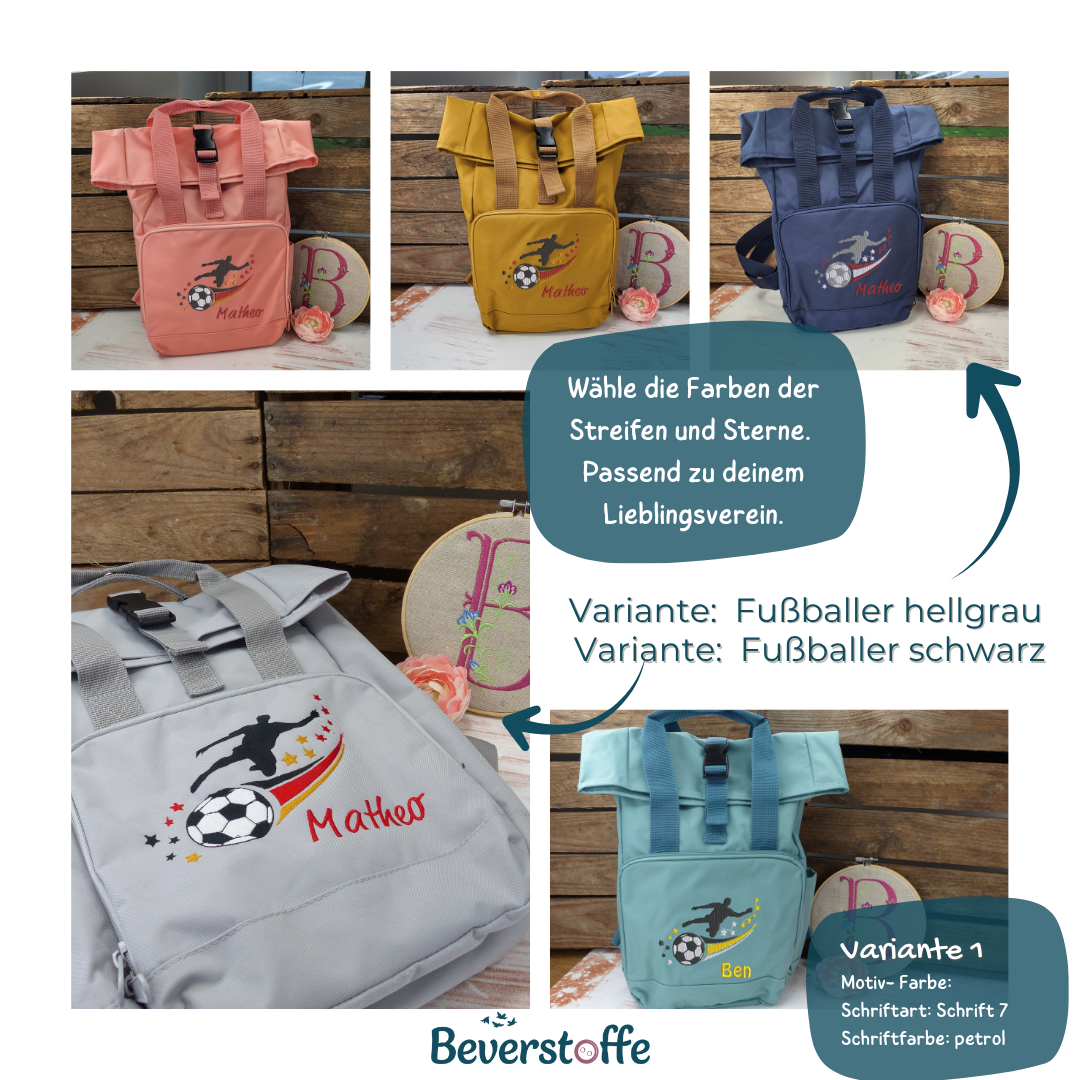 Rucksack- Fußballer