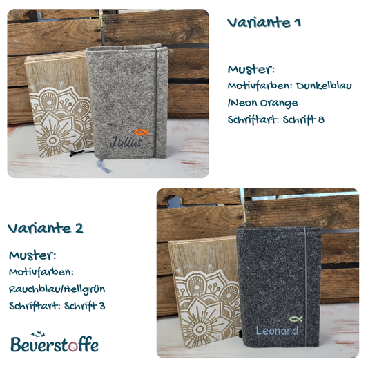 Gotteslobhülle-Name mit Fisch