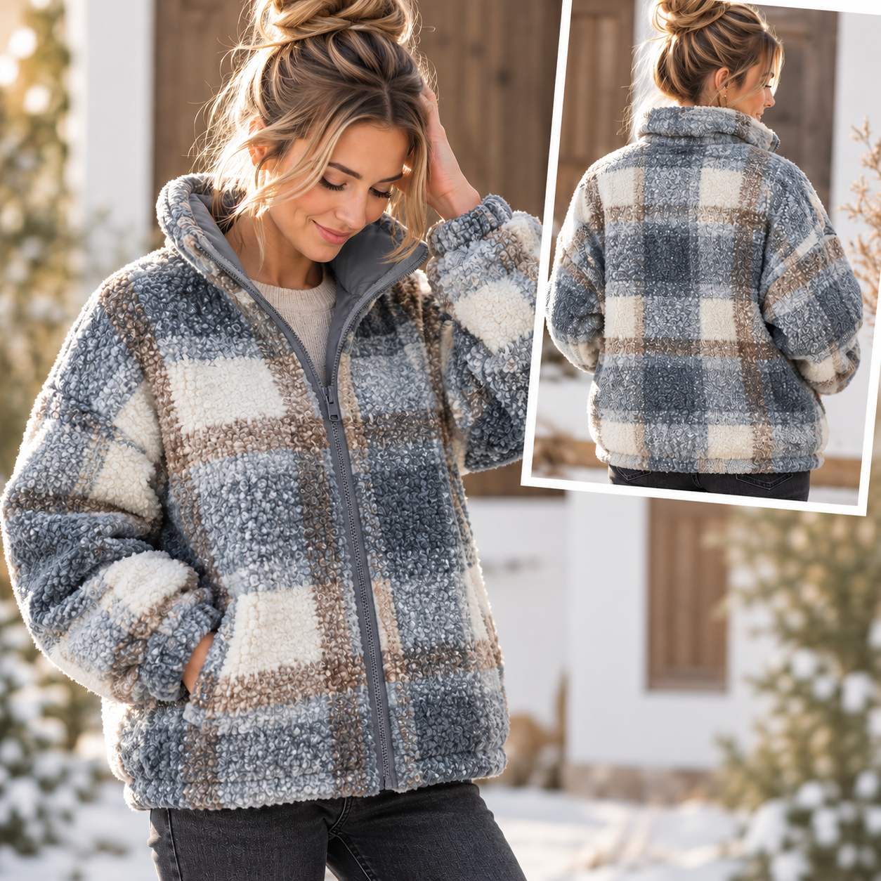 Nähpaket  "Jacke" mit Teddyfleece