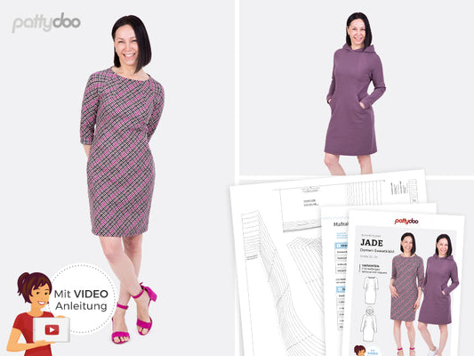 Schnittmuster Jade Sweatkleid by pattydoo