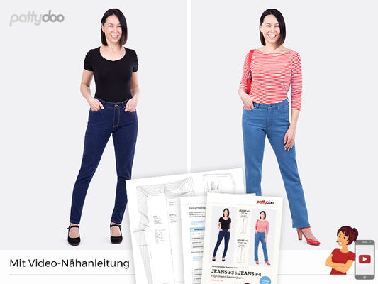 Schnittmuster Jeans 3 & #4 by pattydoo