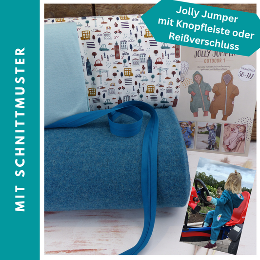 Nähpaket - Overall "Jolly Jumper" mit Schnittmuster