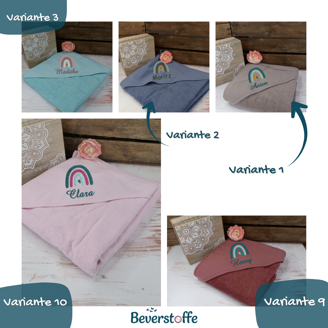 Kapuzenhandtuch Regenbogen