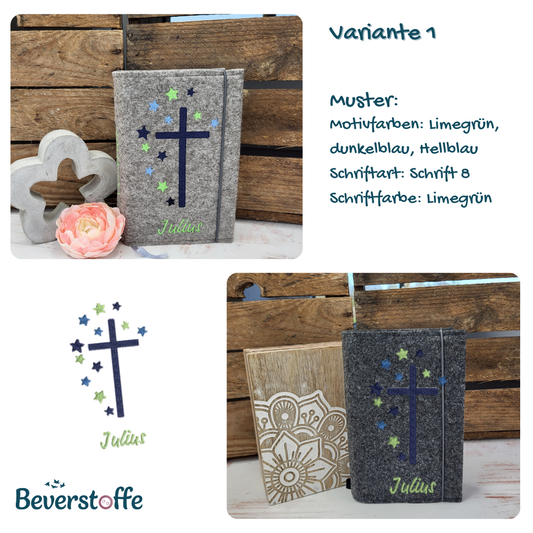 Gotteslobhülle-Kreuz mit Sternen