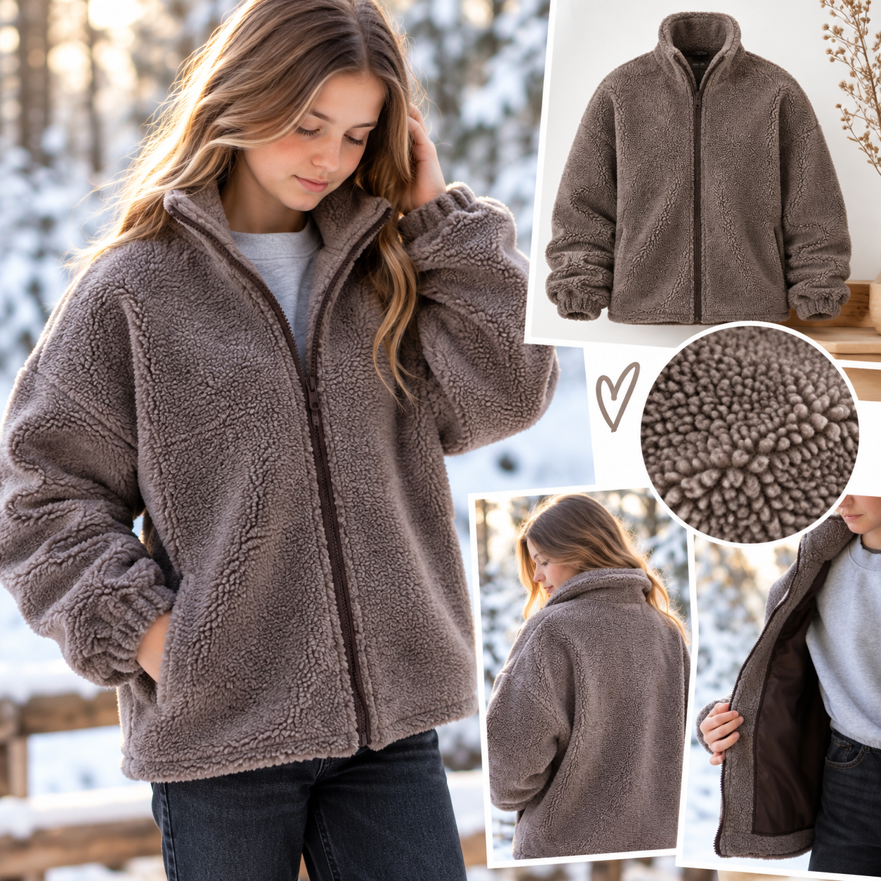 Nähpaket  "Jacke" mit Teddyfleece