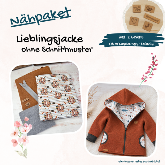Nähpaket -  "Lyblingsjacke" (Gr.86-134)