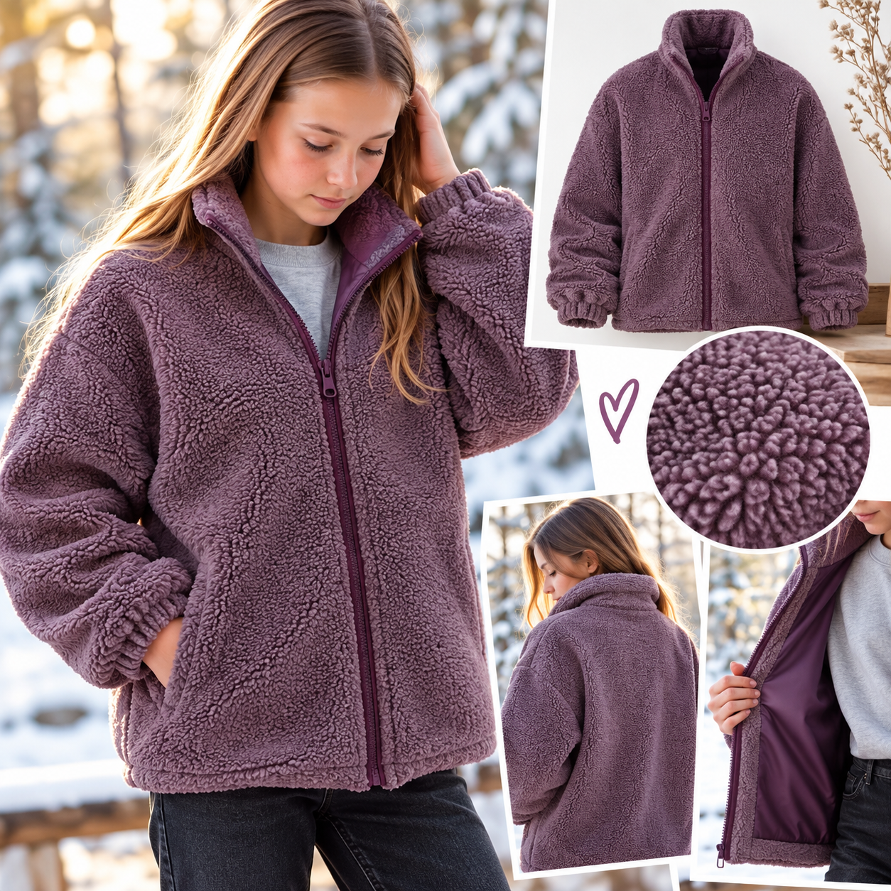 Nähpaket  "Jacke" mit Teddyfleece