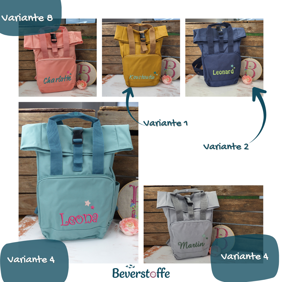 Rucksack- Name mit Sternen