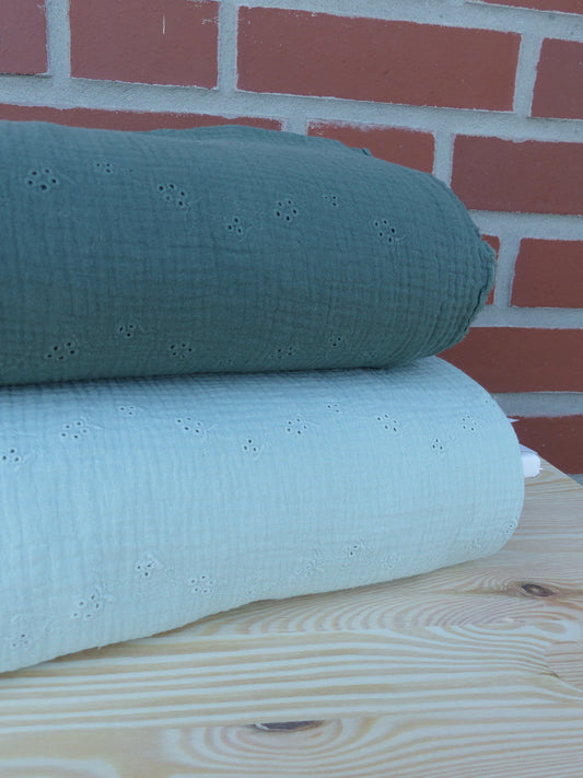 Musselin, Lochstickerei, Jade