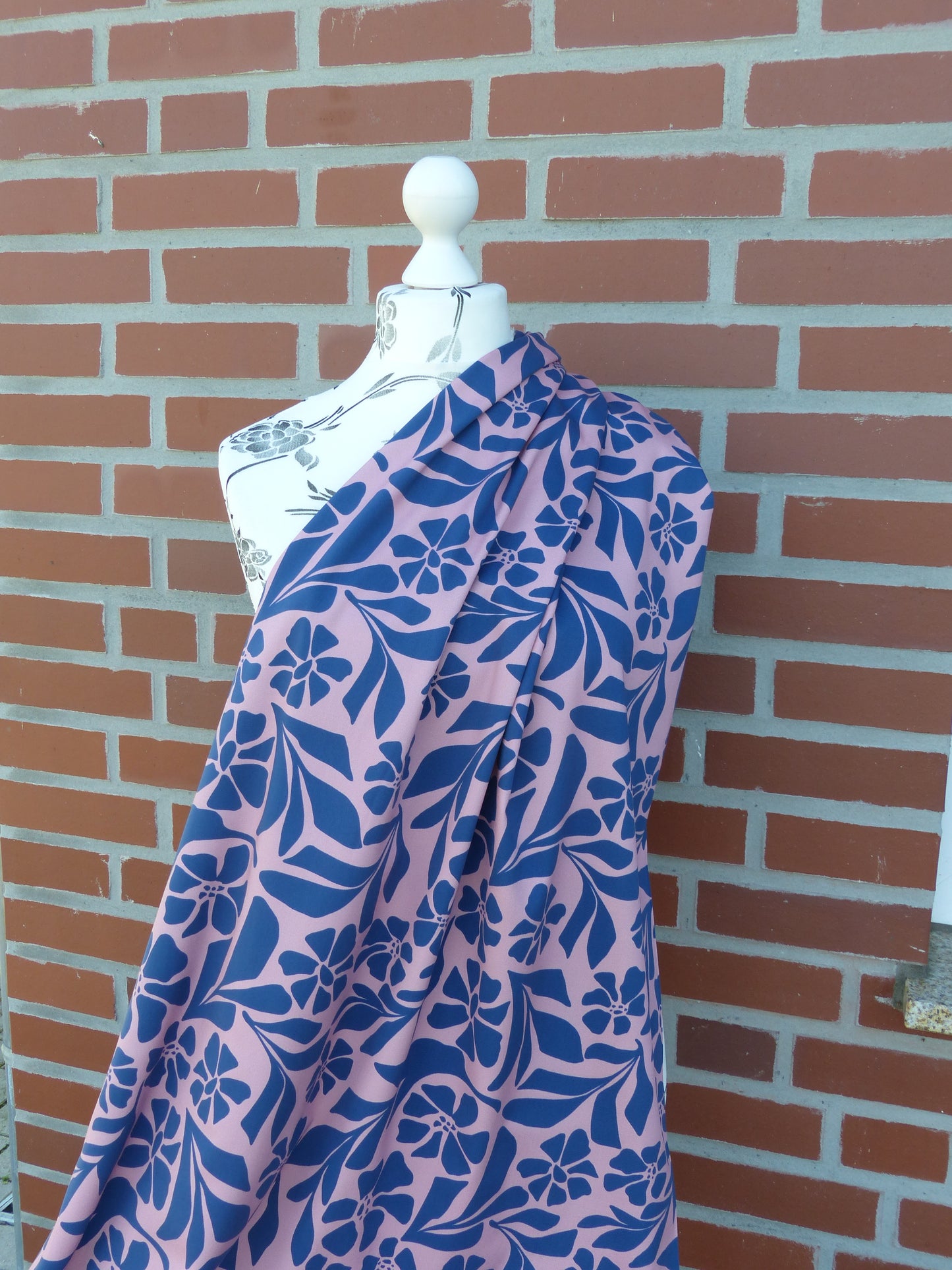 Rosella Stretch "Blumen" mauve