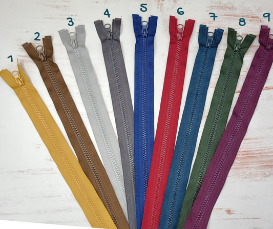 teilbare-Reißverschlüsse , verschiedene Farben und Längen
