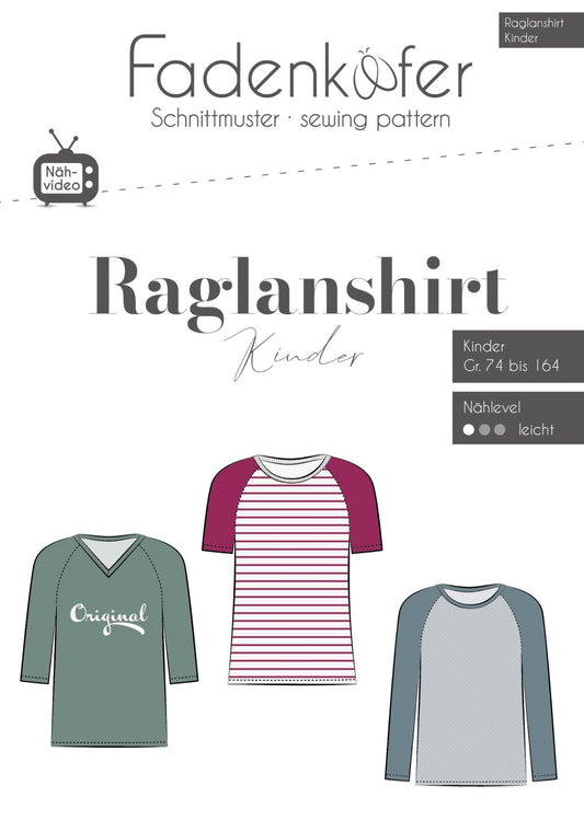 "Raglanshirt" für Kinder von Fadenkäfer
