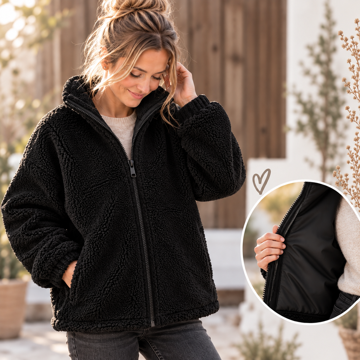 Nähpaket  "Jacke" mit Teddyfleece