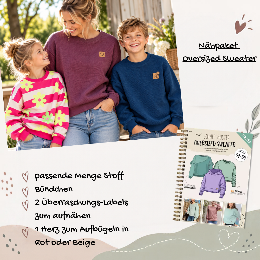 Nähpaket  "Oversized Sweater" Damen