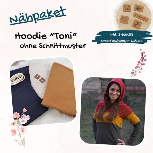 Nähpaket - Hoodie "Toni" für Damen