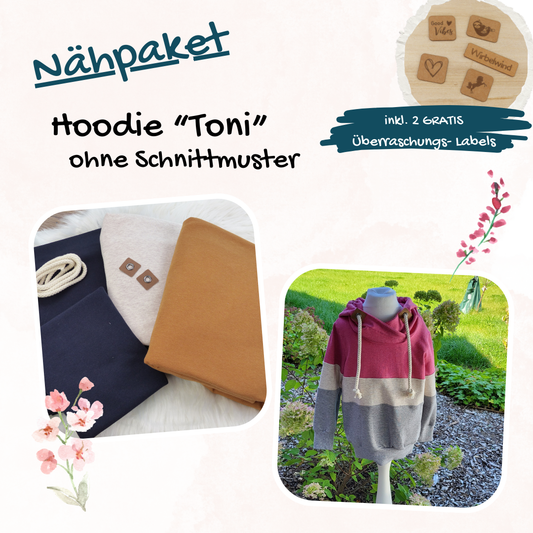 Nähpaket - Hoodie "Toni" für Kinder
