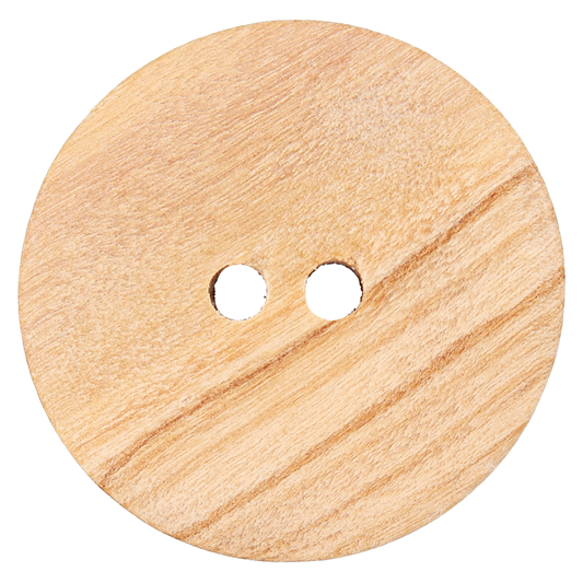 Holzknopf 2-Loch, 18mm, beige