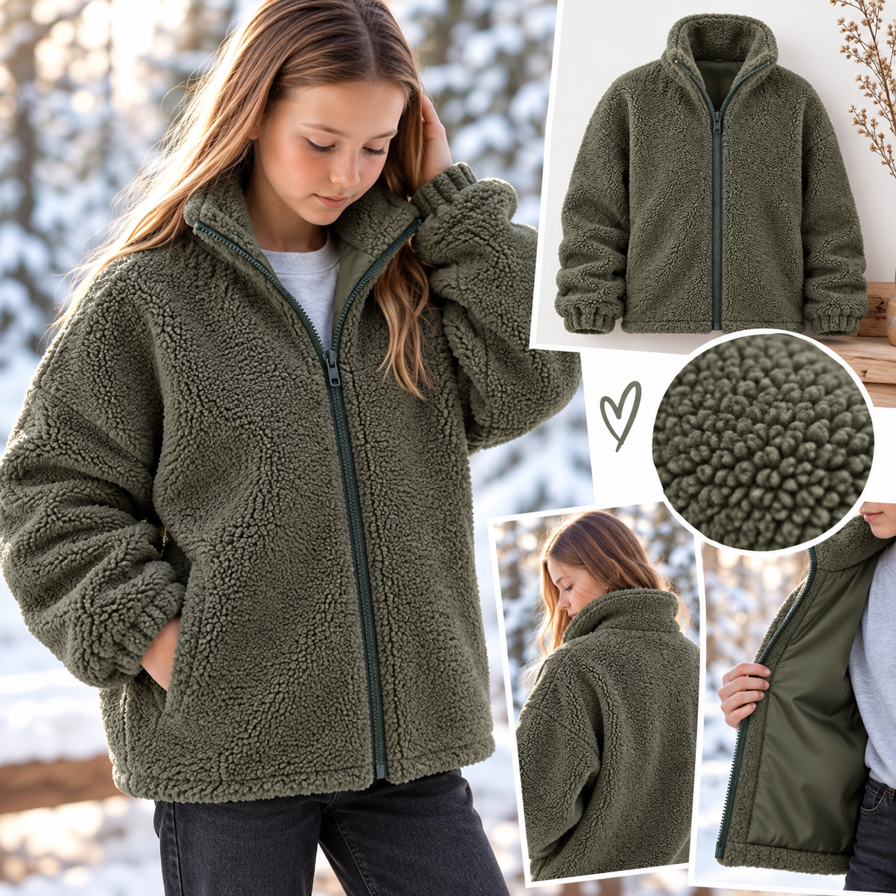 Nähpaket  "Jacke" mit Teddyfleece