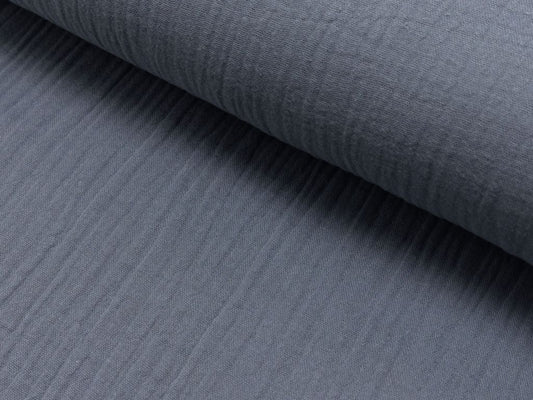 Double Gauze, Musselin, dunkelgrau