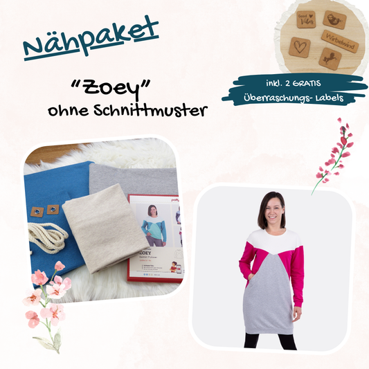 Nähpaket - Hoodie/ Kleid "Zoey"