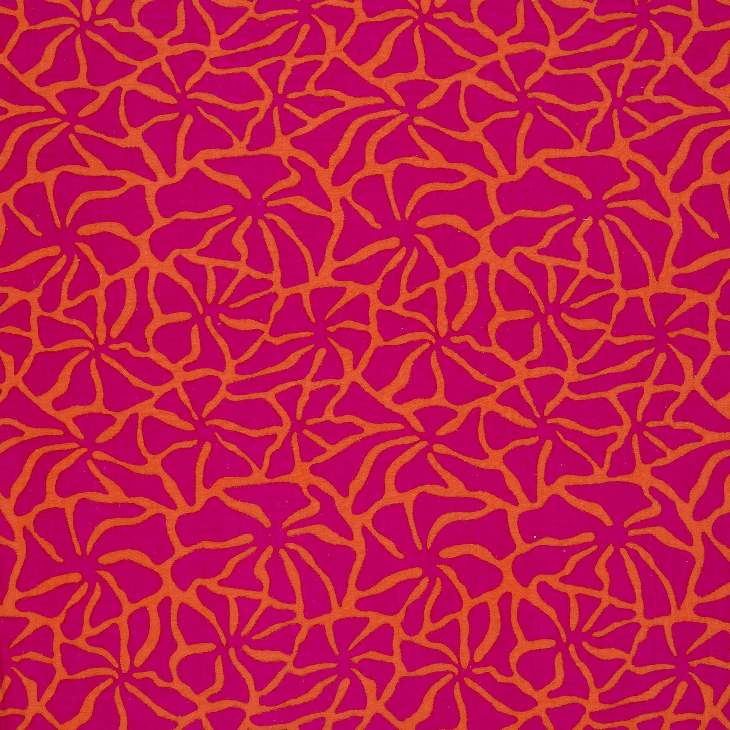 Musselin, Blumen orange/pink