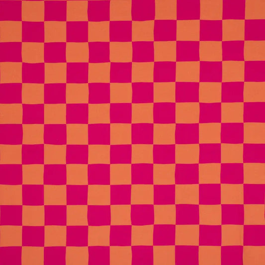 Canvas Schachbrett rot-orange
