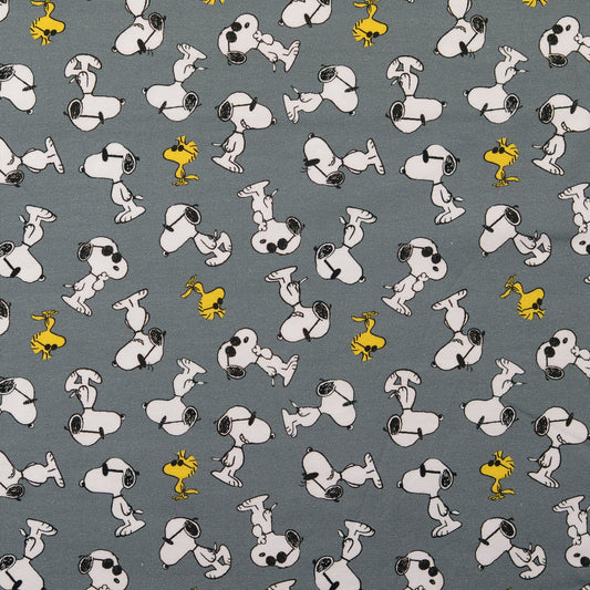 Baumwolle Jersey "Peanuts" grau