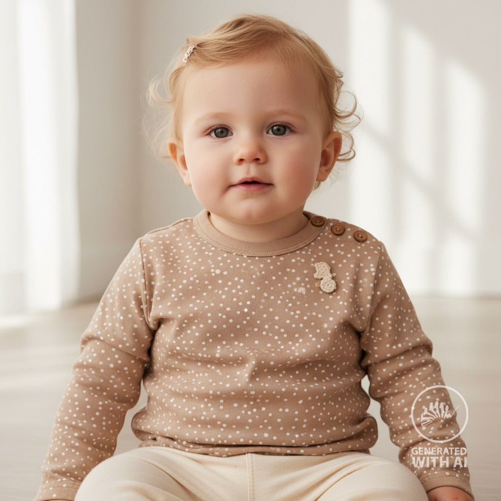 Baumwolle, Webware,Dots Sand