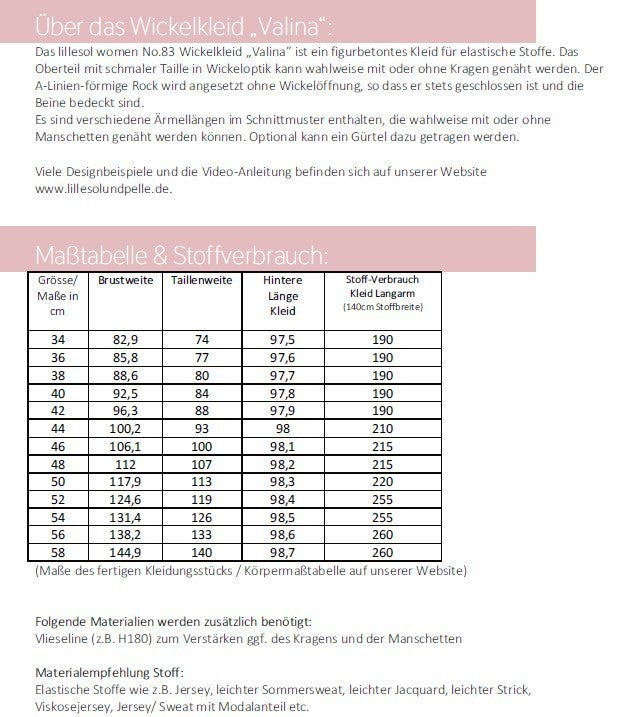 Lillesol women No.83 Wickelkleid "Valina"