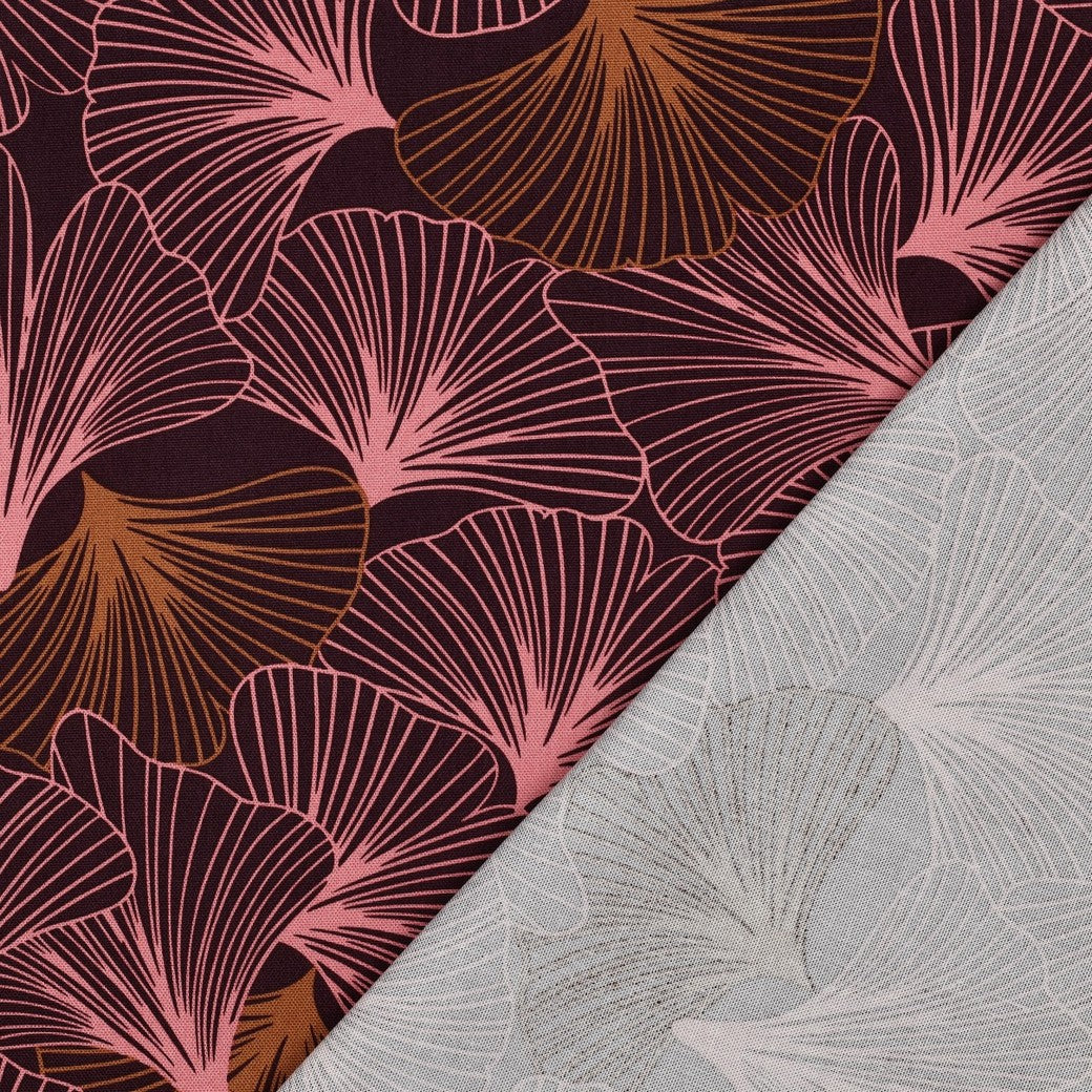 Canvas "Leaves" Burgundy