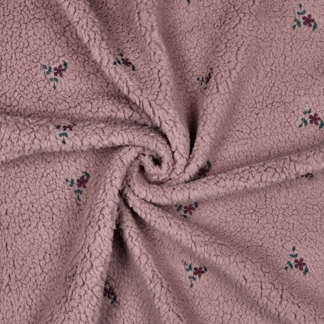 Teddy Fleece "Blümchen" Altrosa