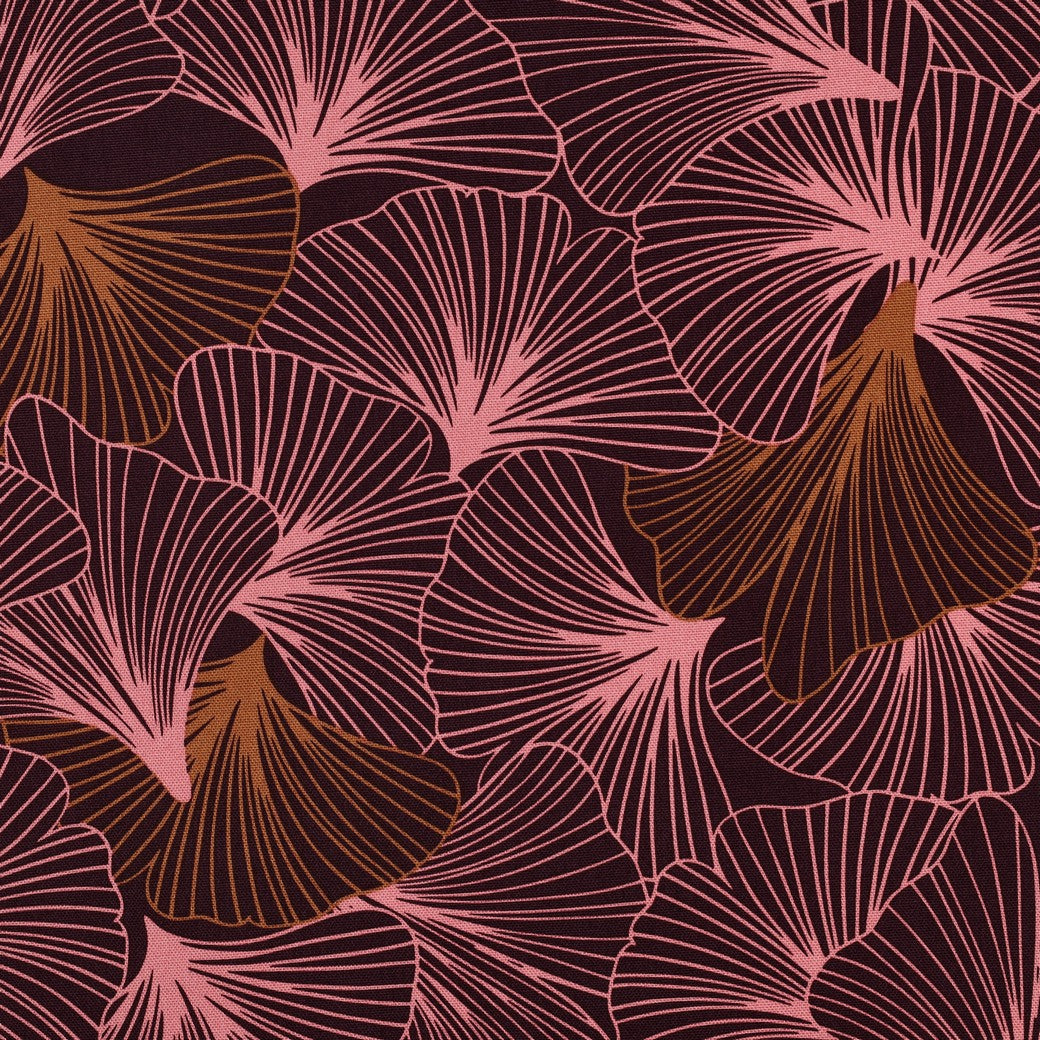 Canvas "Leaves" Burgundy