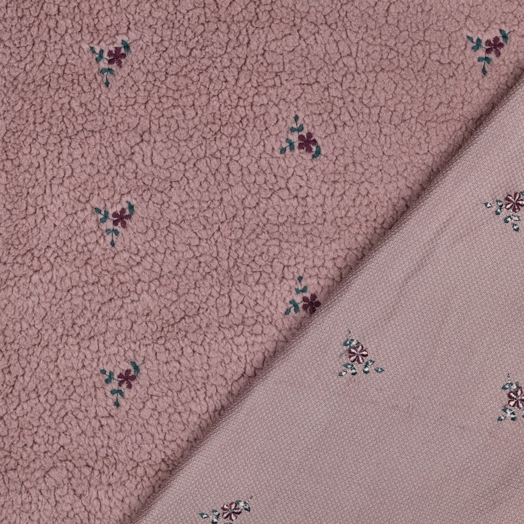 Teddy Fleece "Blümchen" Altrosa